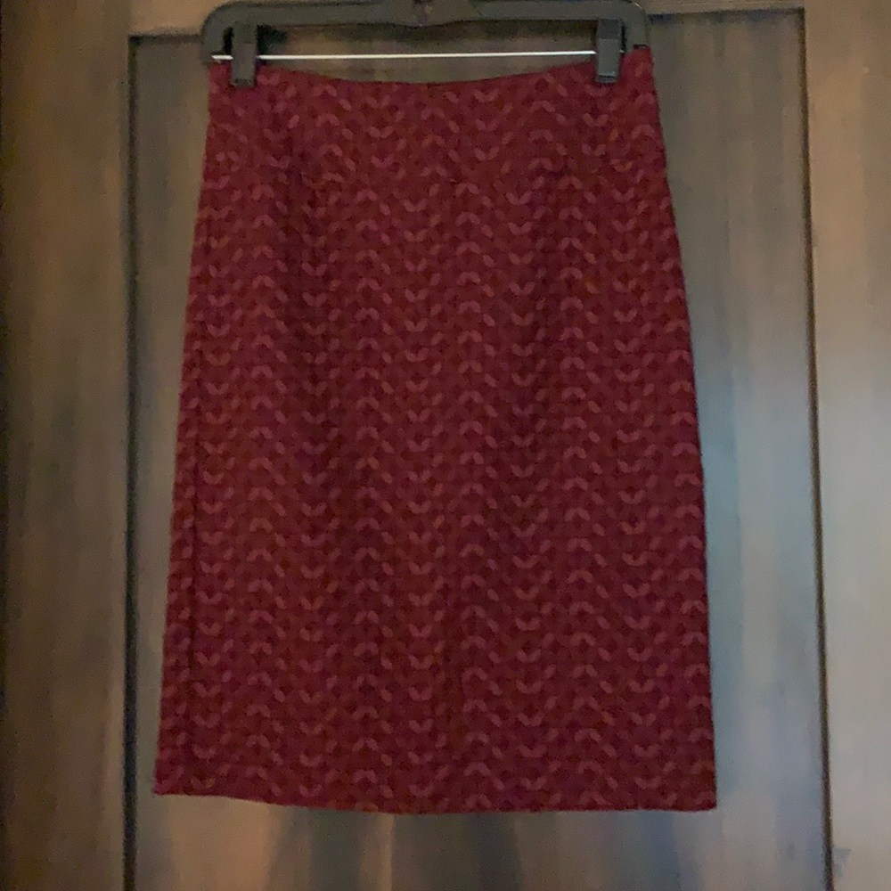 Crimson Pencil Skirt